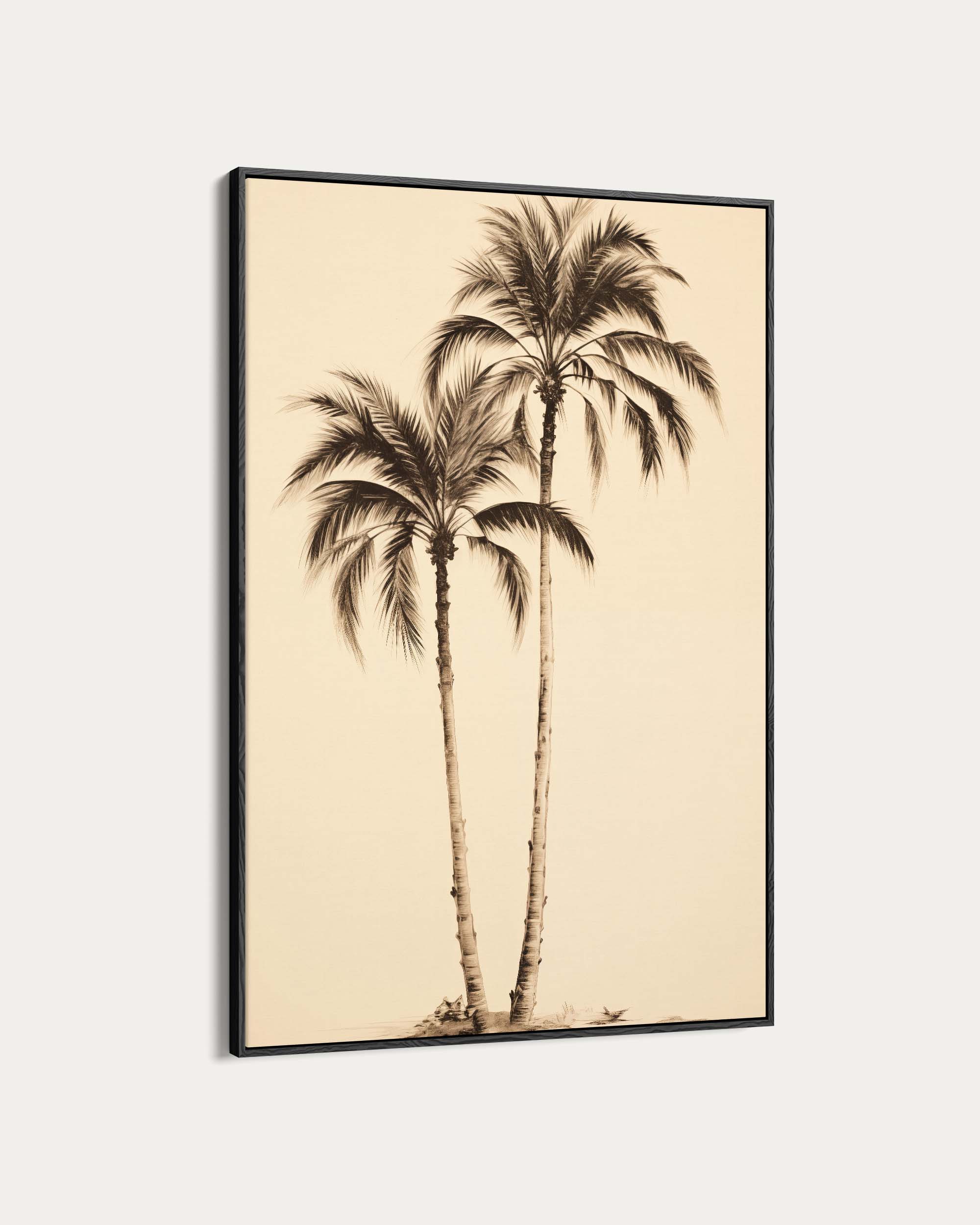 Golden Palms Wall Art Print