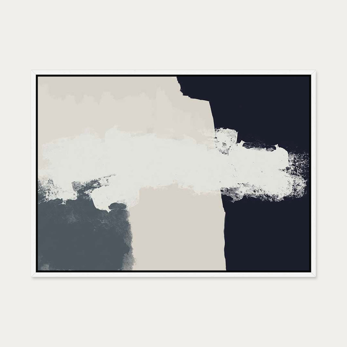 Viva Abstract Canvas Art — 50 x 70 cm — White Frame
