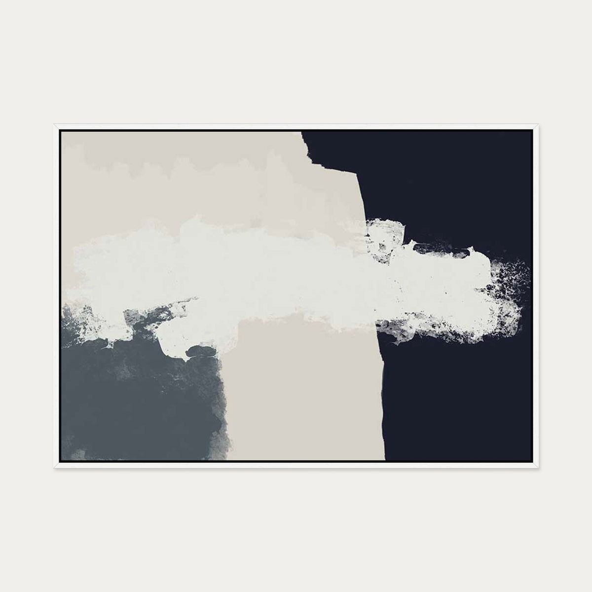 Viva Abstract Canvas Art — 70 x 100 cm — White Frame