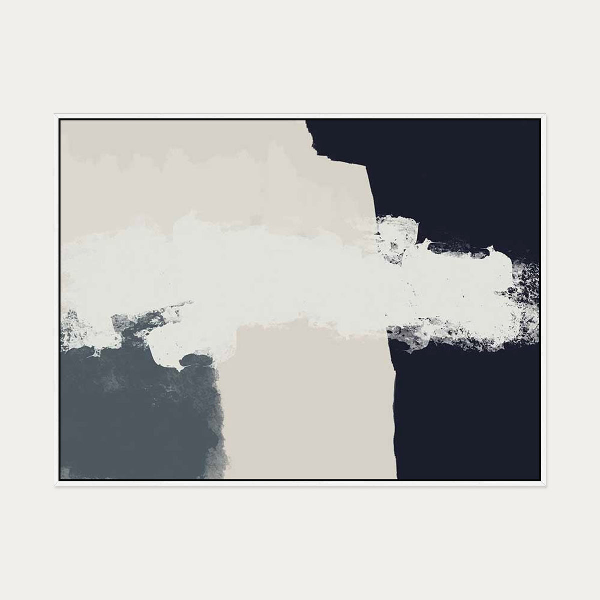 Viva Abstract Canvas Art — 90 x 120 cm — White Frame