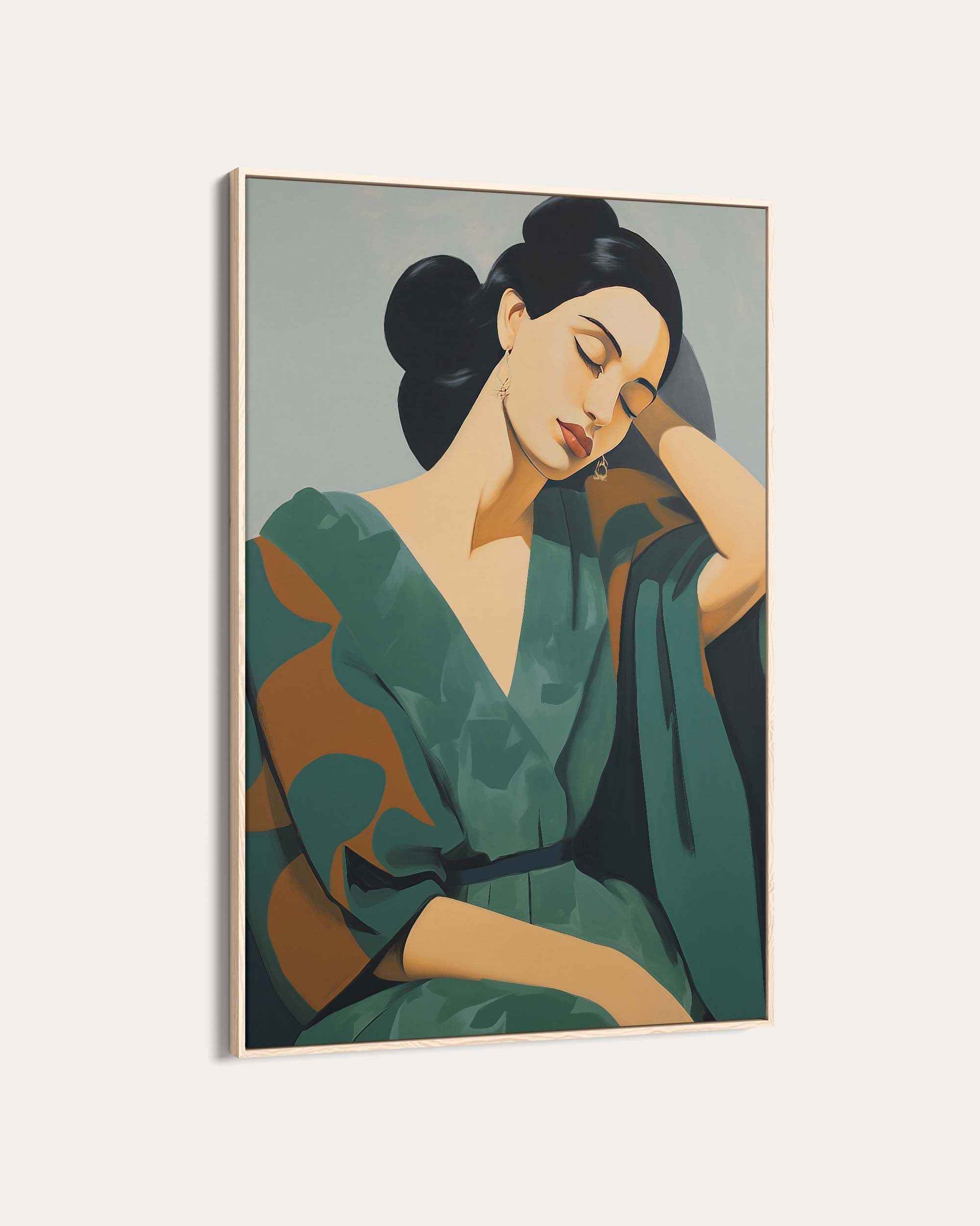 Green Dress Wall Art Print