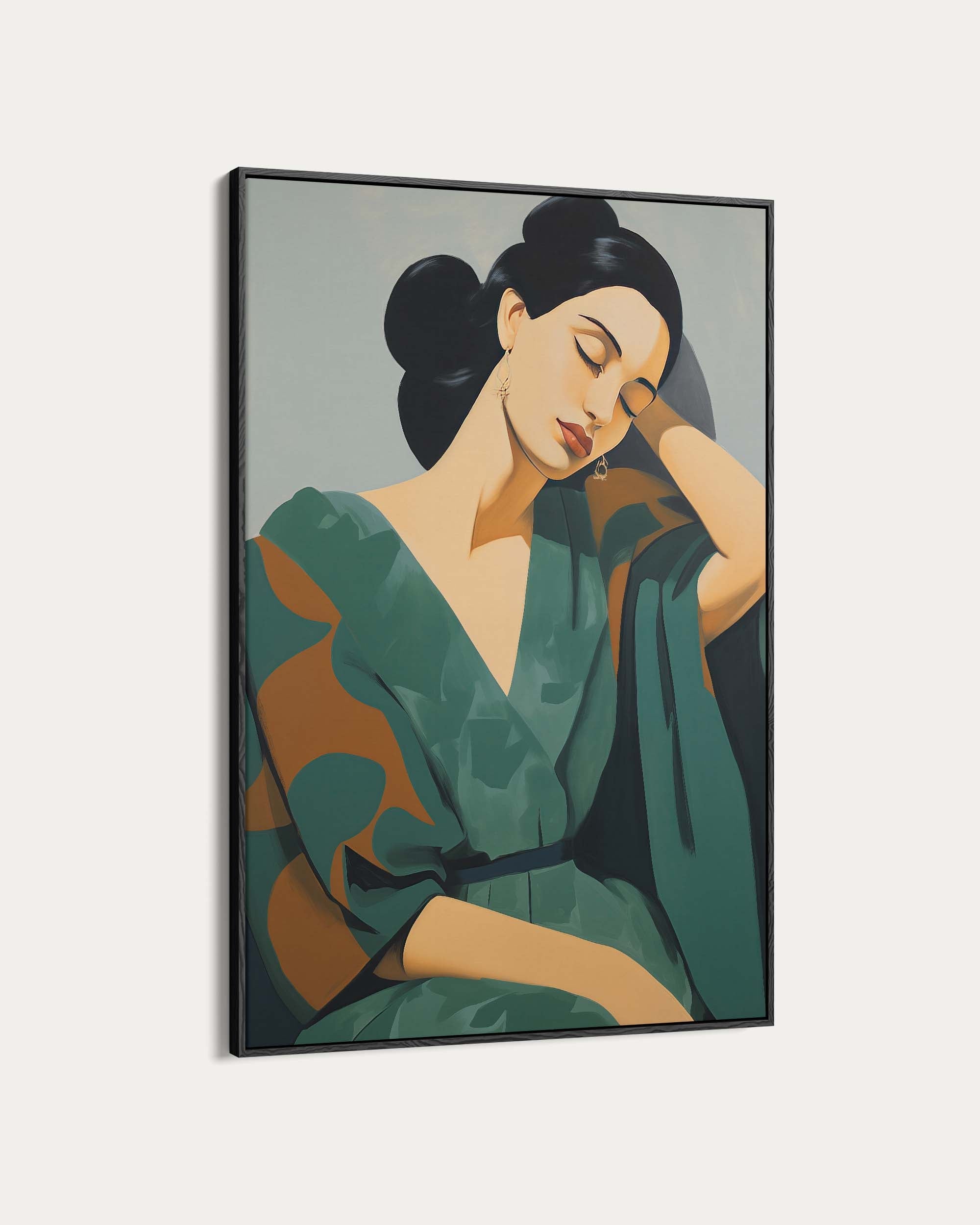 Green Dress Wall Art Print