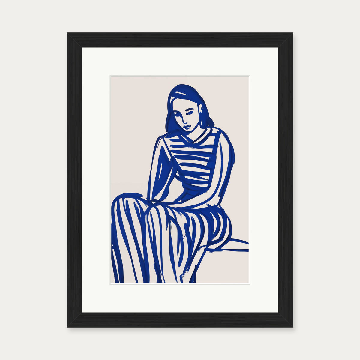 Wondering Art Print — 30 x 40 cm — Black Frame