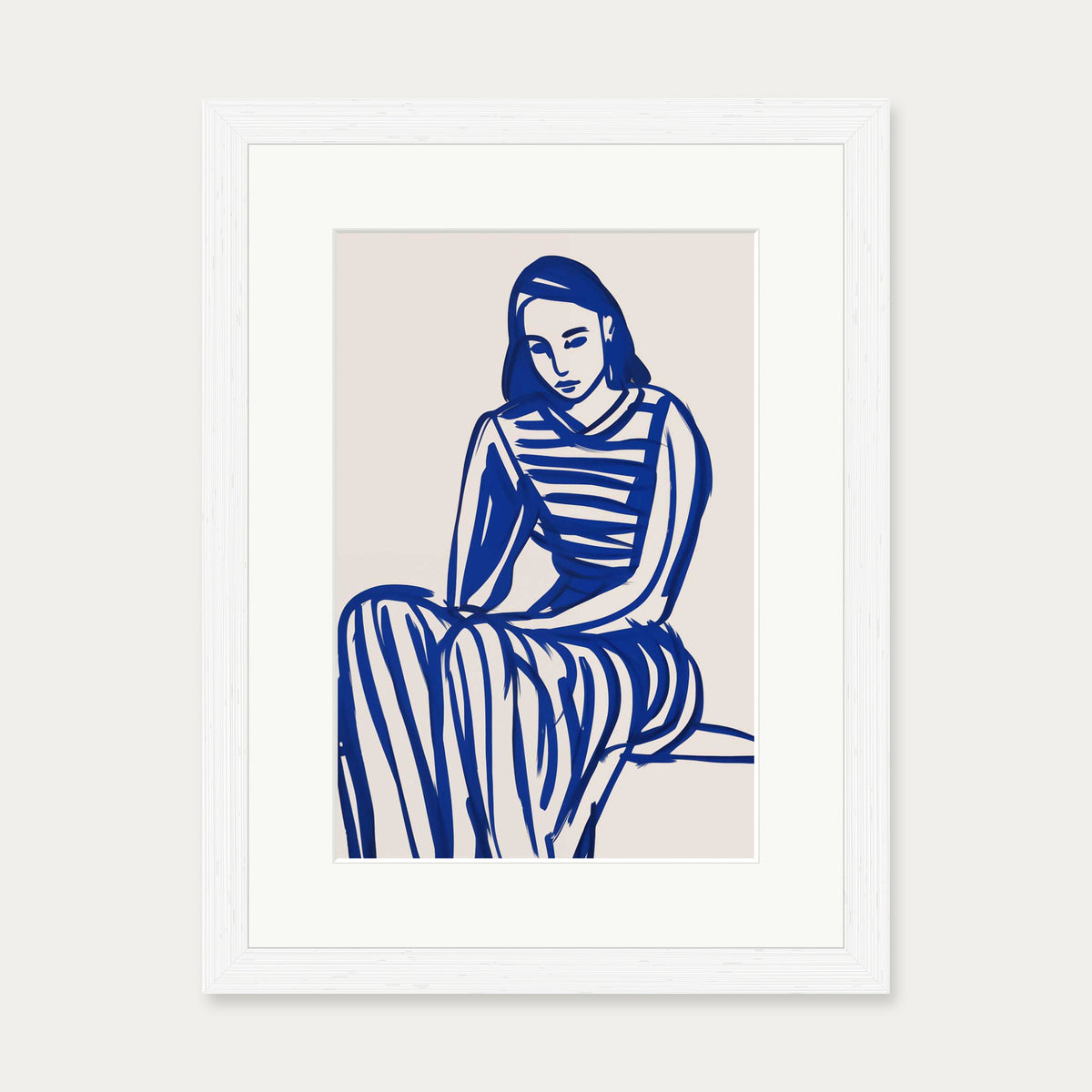 Wondering Art Print — 30 x 40 cm — White Frame