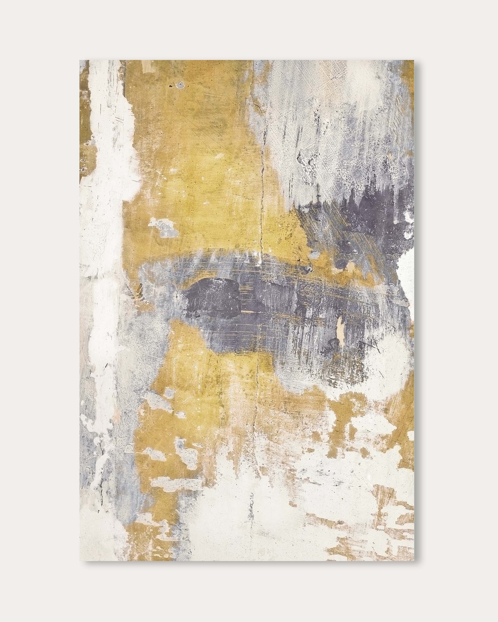 Gold & Grey Texture Wall Art Print