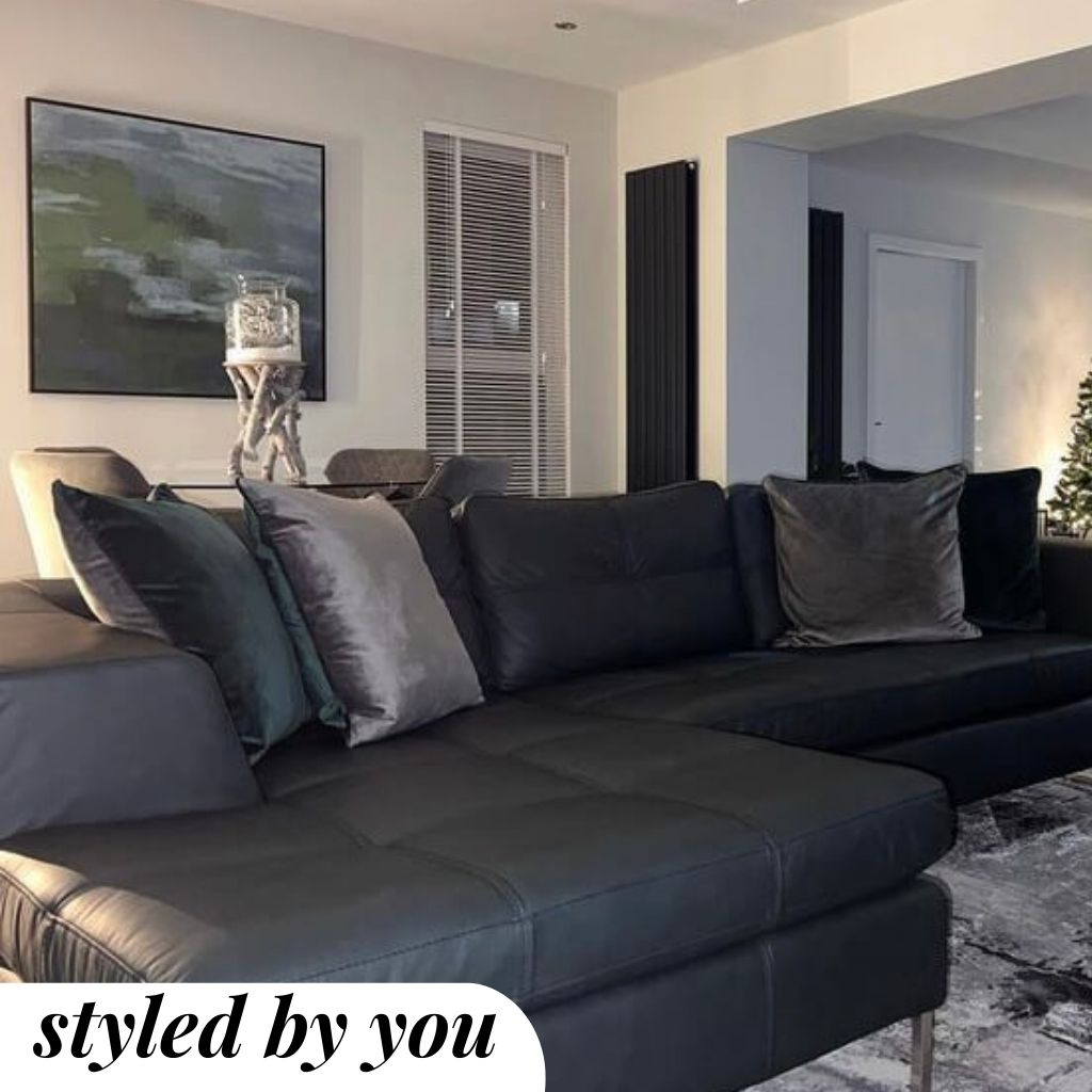 Green Teal Abstract Expressionist Framed Canvas-framed-Square Canvas Prints-Abstract House