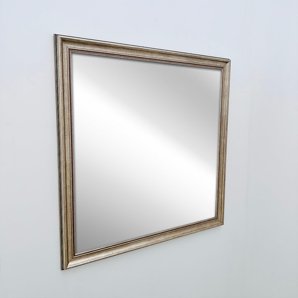 Wall Mirror 70 x 70cm Distressed Gold-framed-Mirrors-Abstract House