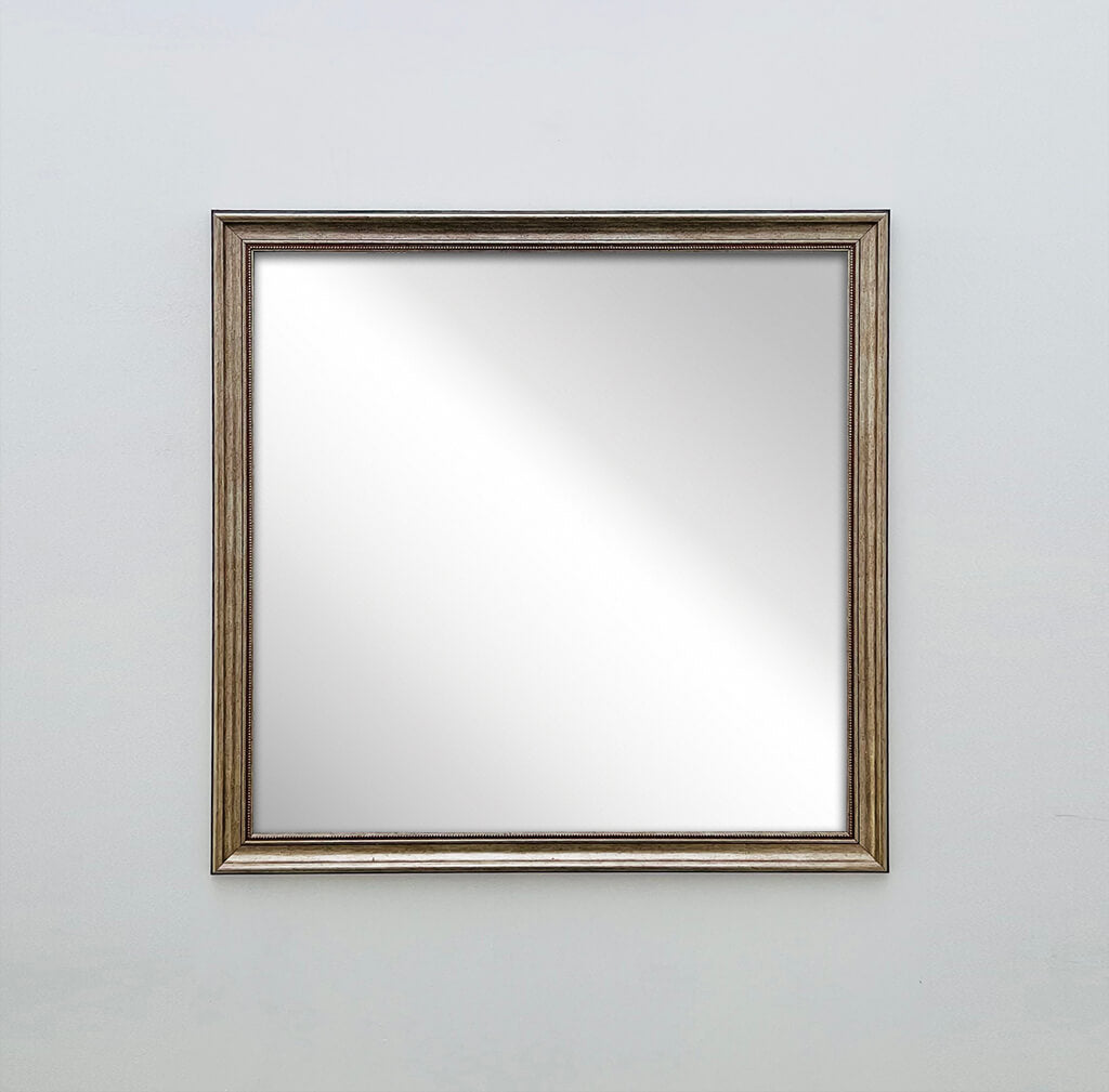 Wall Mirror 70 x 70cm Distressed Gold-framed-Mirrors-Abstract House