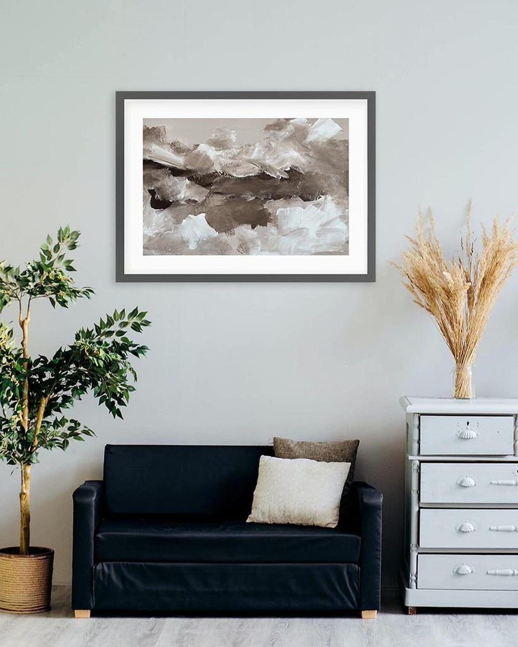 Abstract Brown Tones Framed Art-framed-Wall Art Print-Abstract House