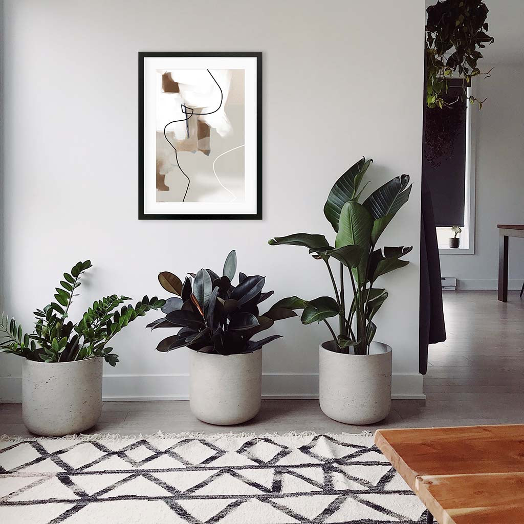 Abstract Neutral Textures Framed Art-framed-Wall Art Print-Abstract House