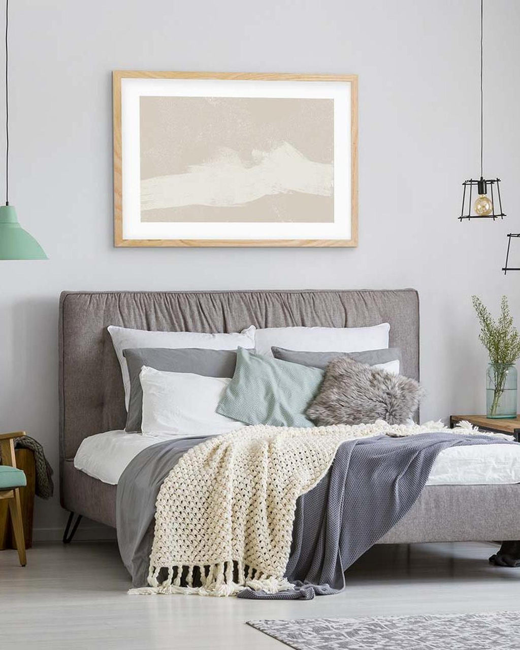 Neutral Abstract Sands Framed Print-framed-Wall Art Print-Abstract House