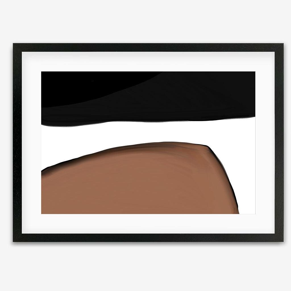Rounded Cave Framed Art - Black Frame - Abstract House