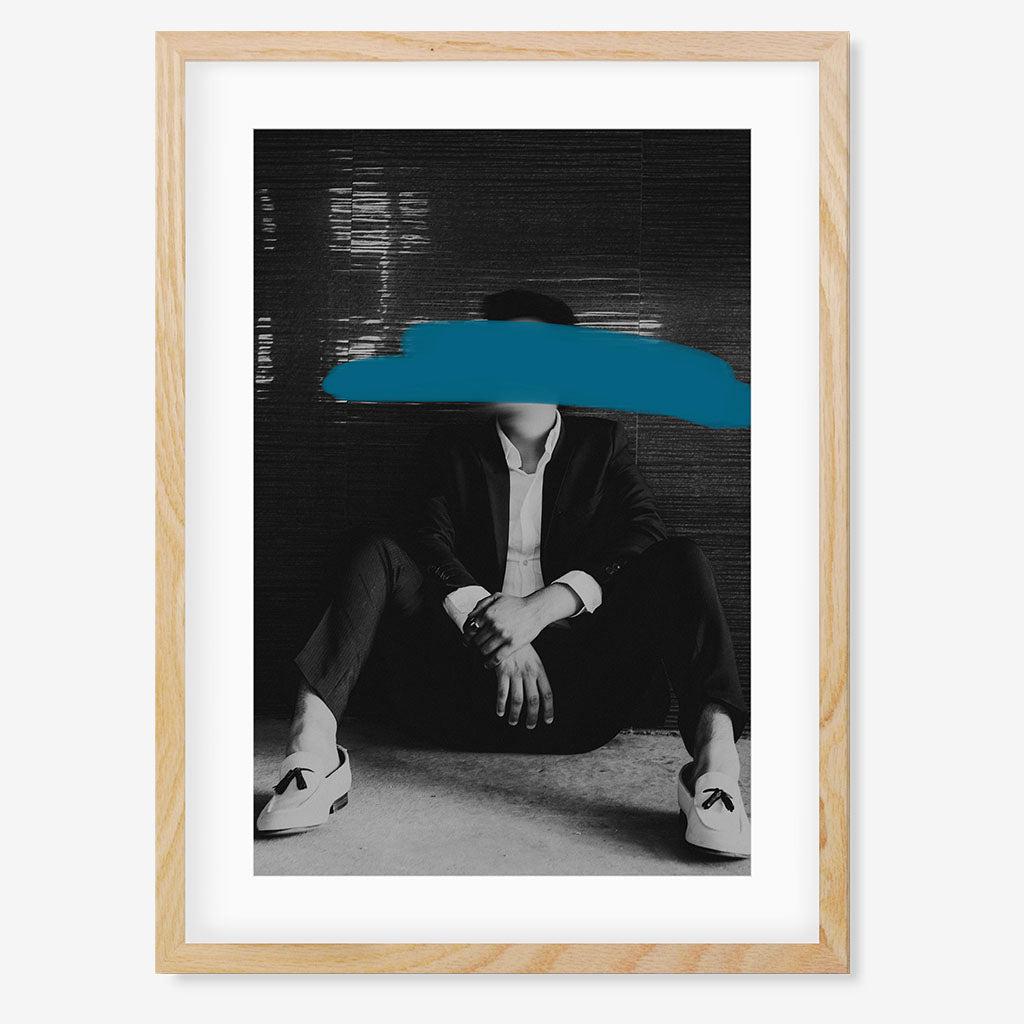 Dreams Of Cobalt Limited Edition Print - Oak Frame Frame With Mount - Abstract House