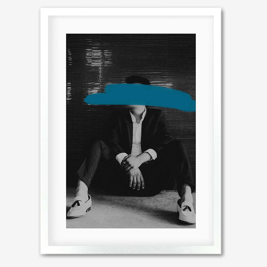 Dreams Of Cobalt Limited Edition Print - White Frame Frame With Mount - Abstract House