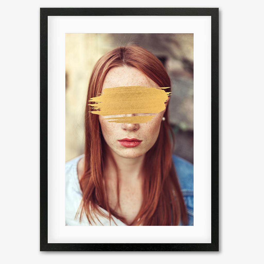 Portrait Of Gold Limited Edition Print - Black Frame Frame With Mount - Abstract House