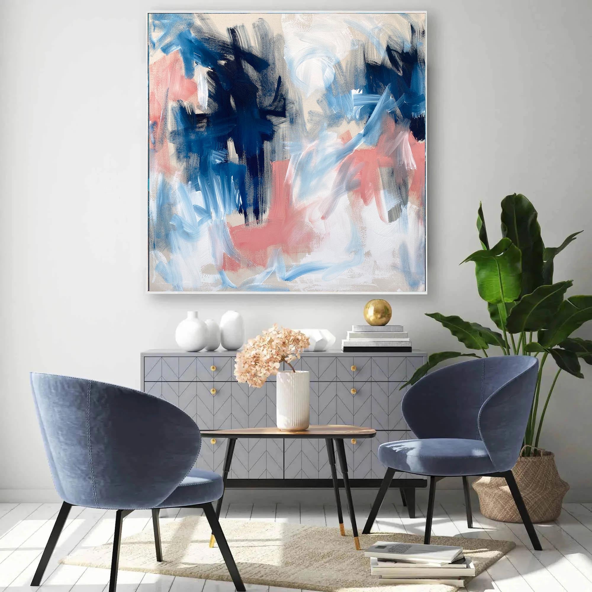 Something Has To Give - Original Painting-framed-Painting-Abstract House
