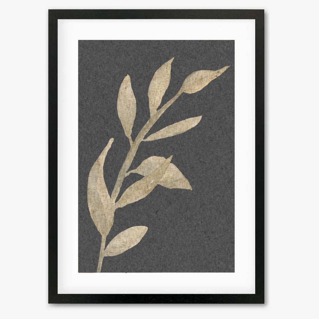 Grey Vintage Stem Art Print-framed-Wall Art Print-Abstract House