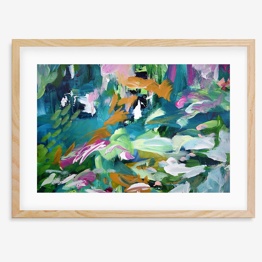 Abstract 142 Art Print-Oak Frame-Abstract House