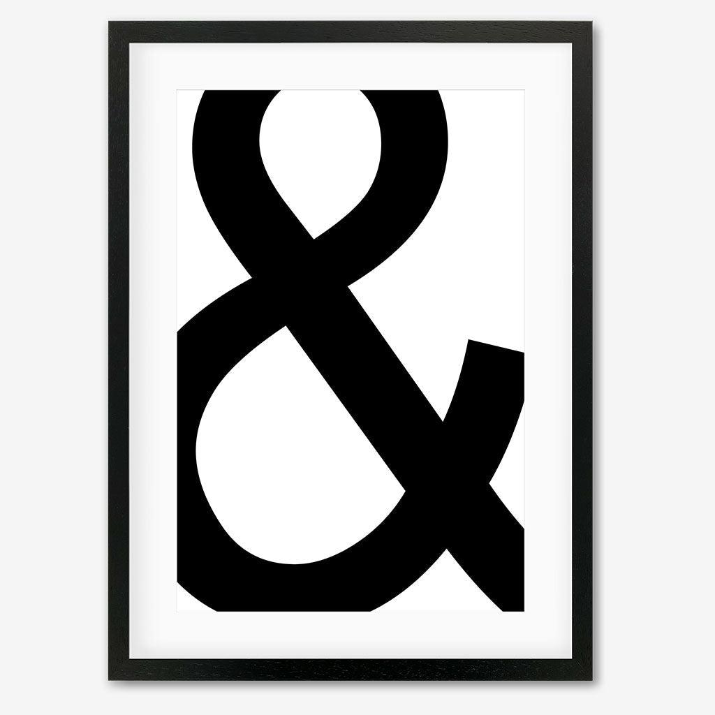 Ampersand & Sign Typography Art Print Black Frame Wall Art Print - Abstract House