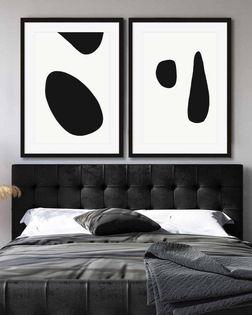 Black & White Shapes - Print Set Of 2