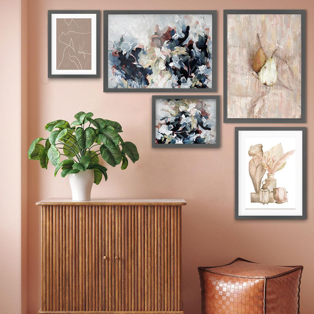 Blushed Neutrals & Navy Gallery Wall Art Gallery Wall Art - Abstract House