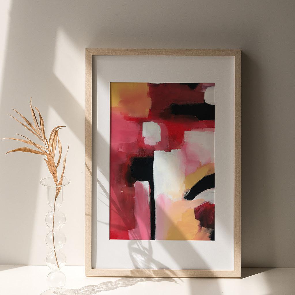 Colour Block 56 Limited Edition Print Black Frame Limited Edition - Abstract House