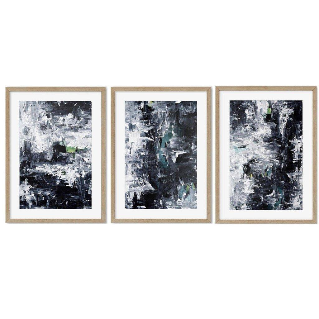 Grey On Mint - Print Set Of 3