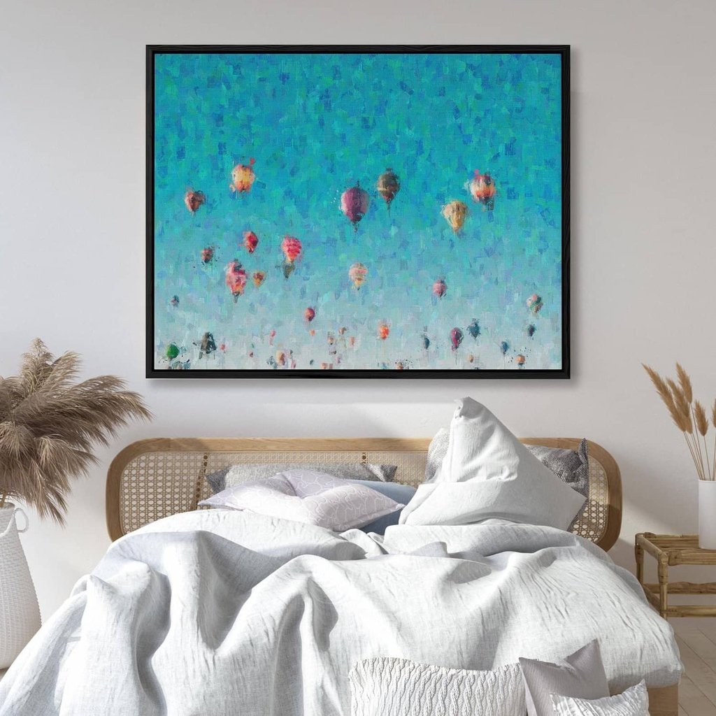 Hot Air Balloons Framed Canvas