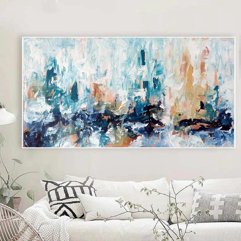 Together - Original Painting-framed-Painting-Abstract House