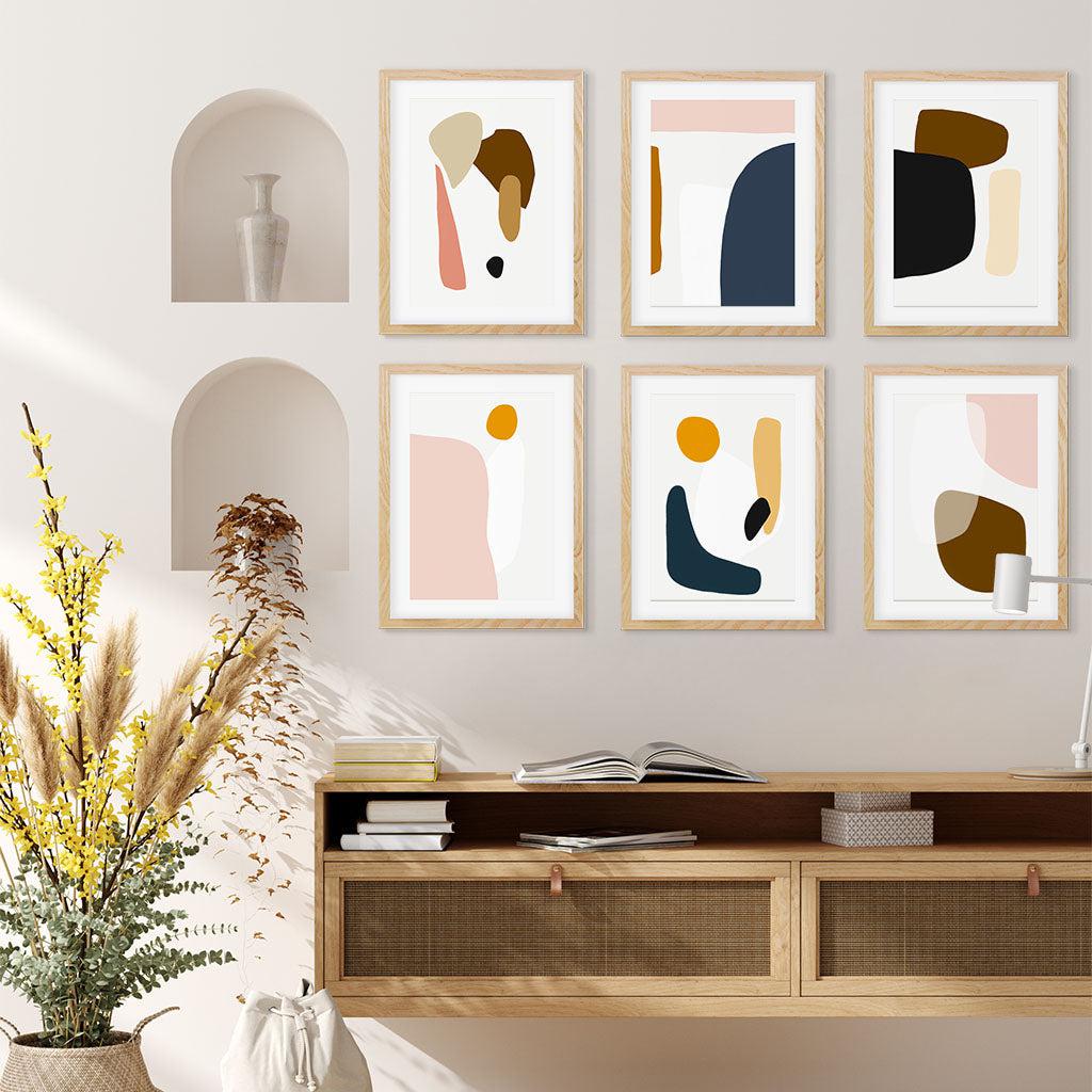 Modern Colourful Abstract Gallery Wall Art Set Gallery Wall Art - Abstract House