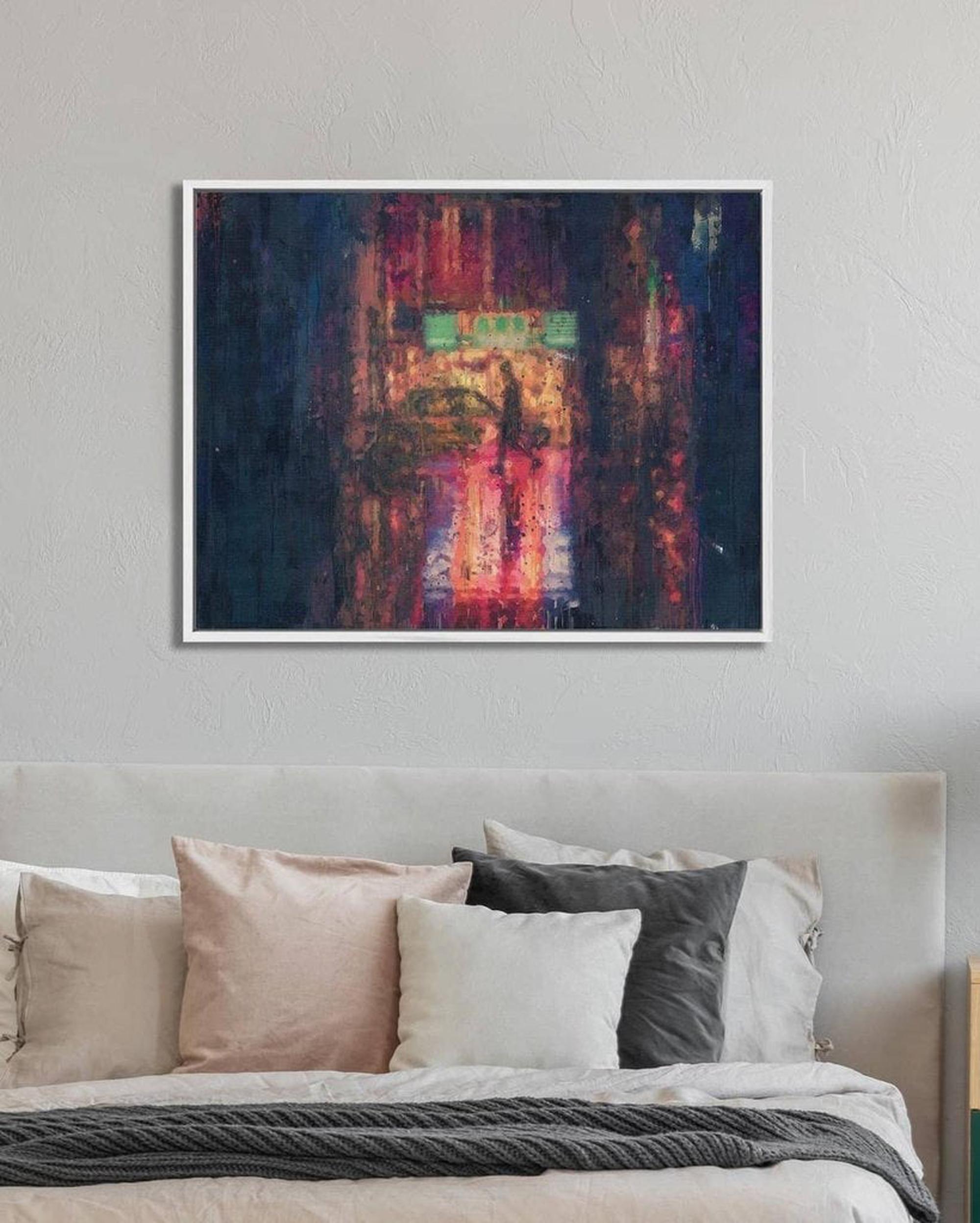 New York Alley Painting Framed Canvas