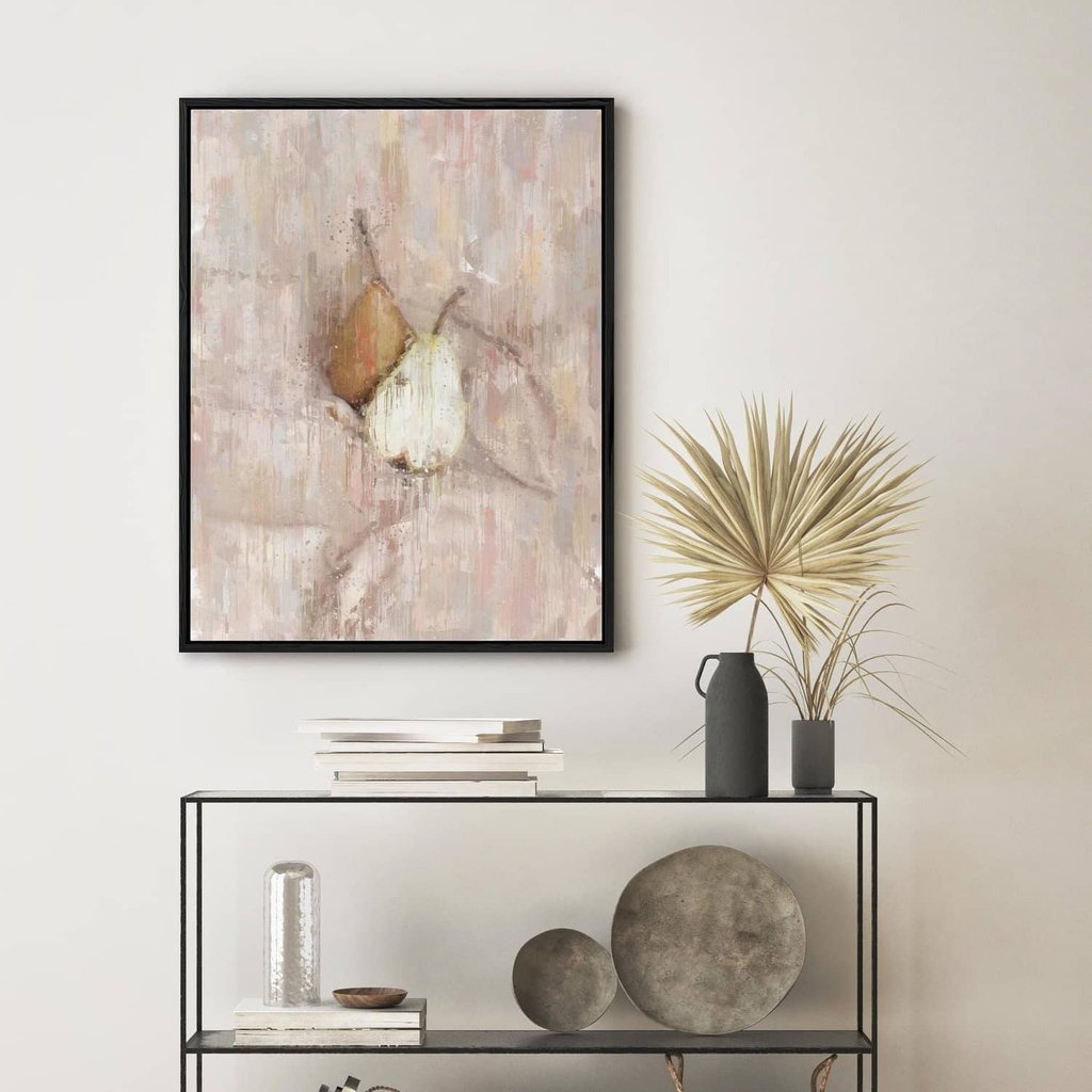 Pears Still Life Painting Framed Canvas