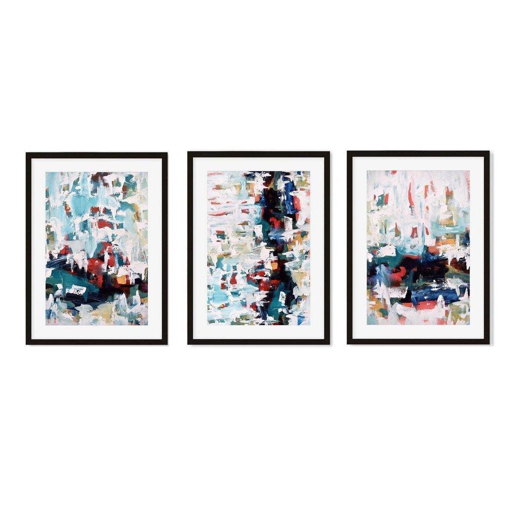 Textured Painted Lines - Print Set Of 3