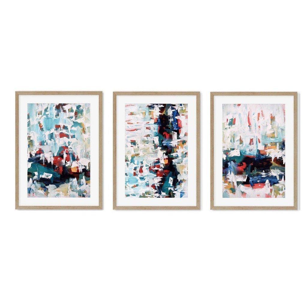 Textured Painted Lines - Print Set Of 3