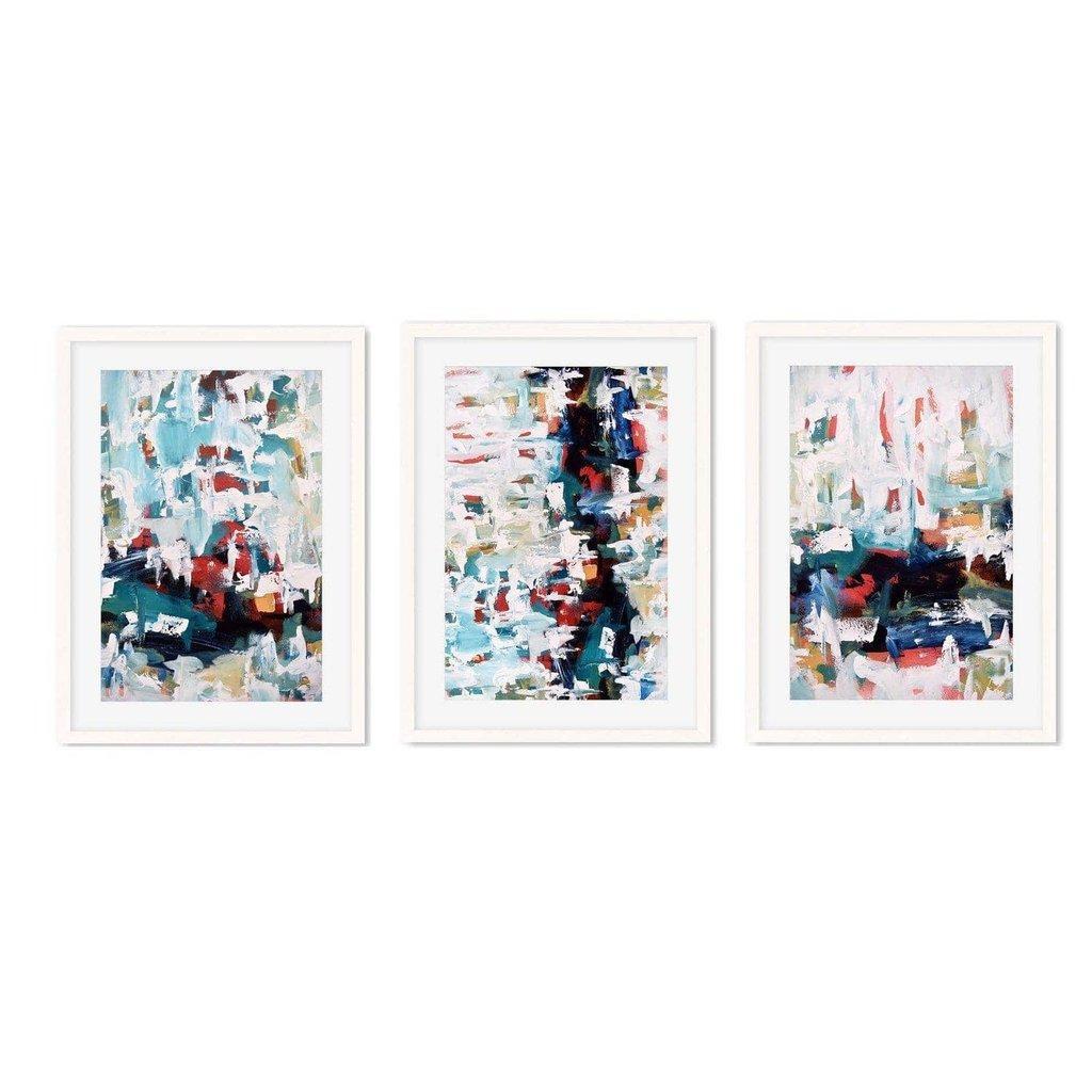 Textured Painted Lines - Print Set Of 3