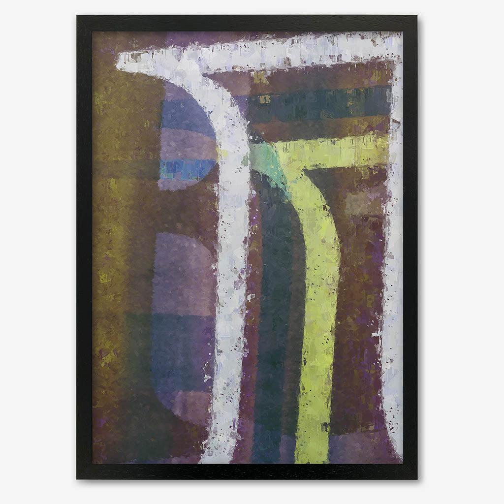 Urban Colours Art Print Black Frame Wall Art Print - Abstract House