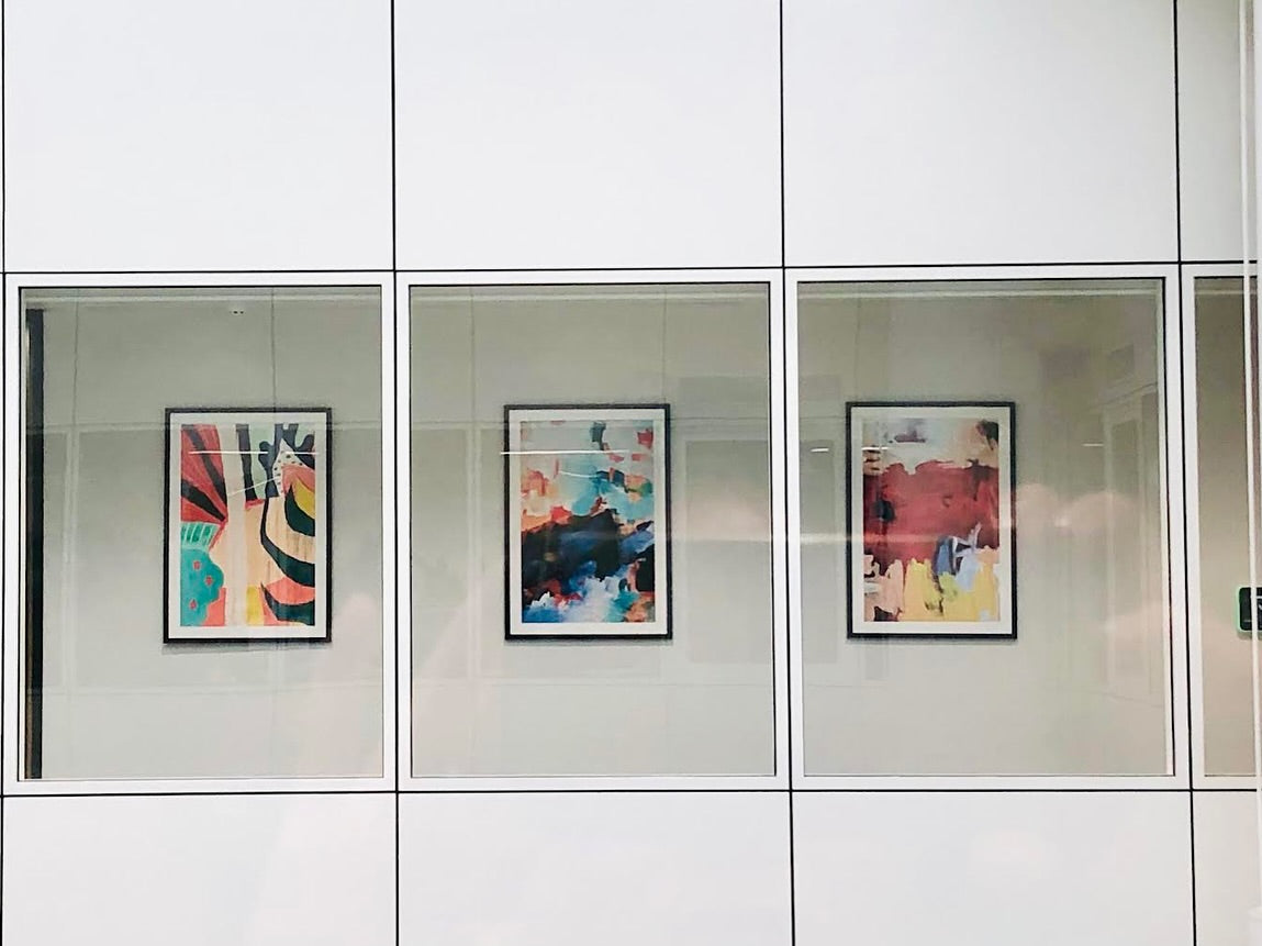 commercial office design, art for corporate workspaces central london case study