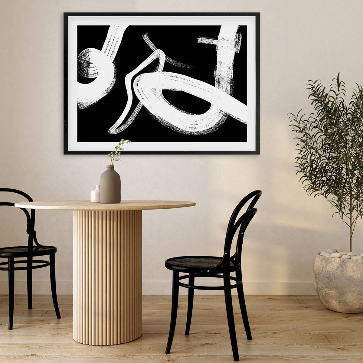 Wall Art Edit: Black & White Monochrome Wall Art-Abstract House