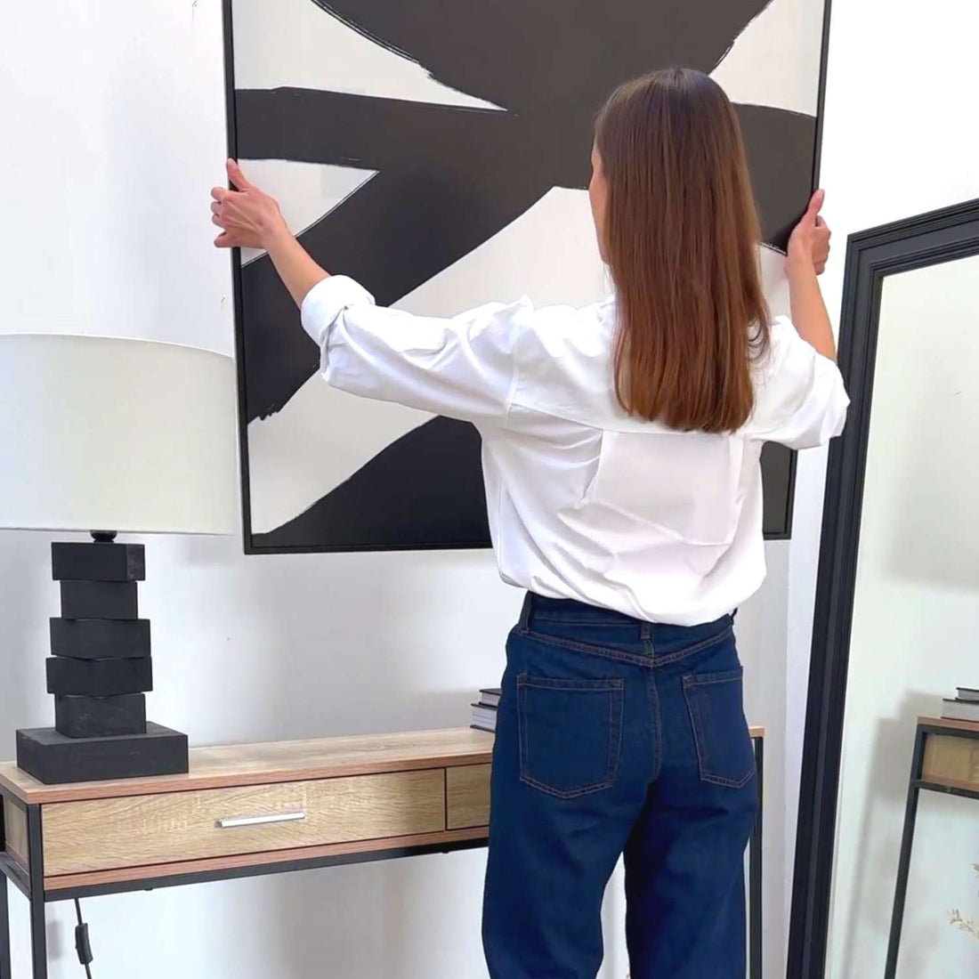 Abstract art to complement a monochrome home -Abstract House