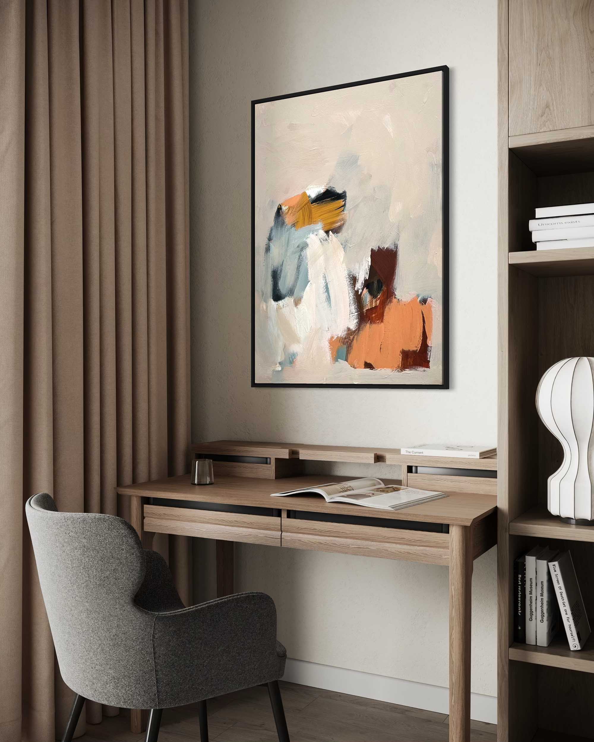 original abstract painting in an office