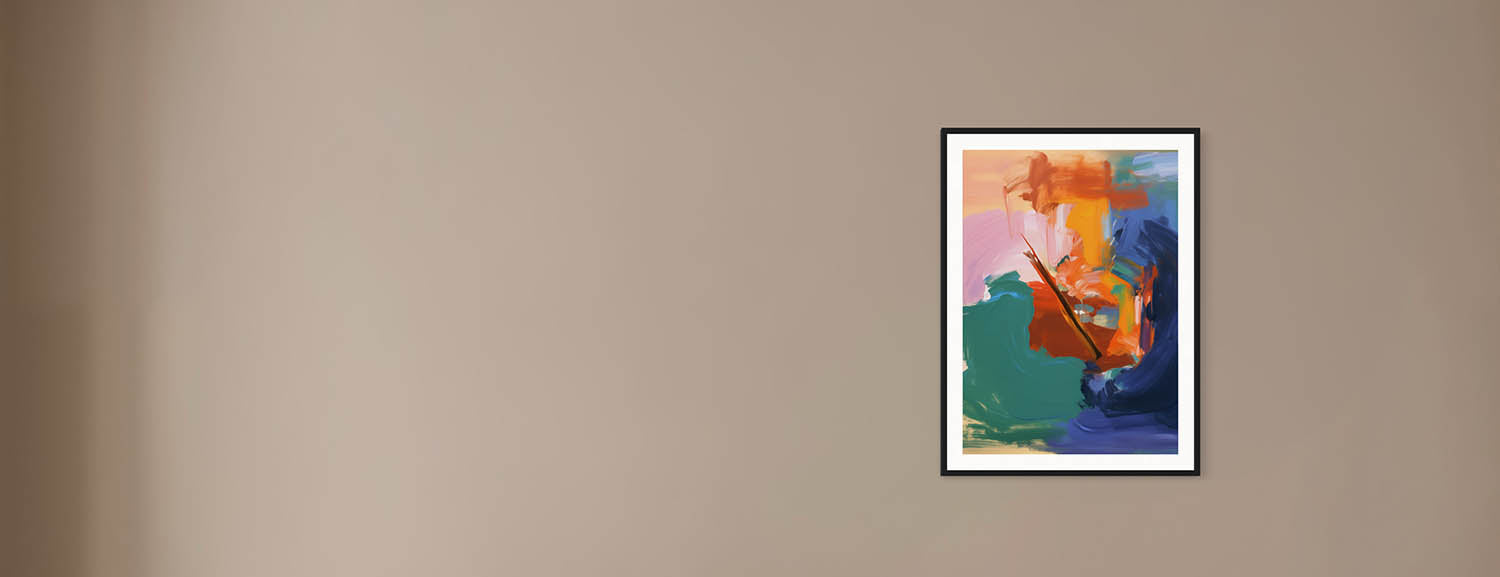 Abstract Art Prints on a living room wall by Abstract House