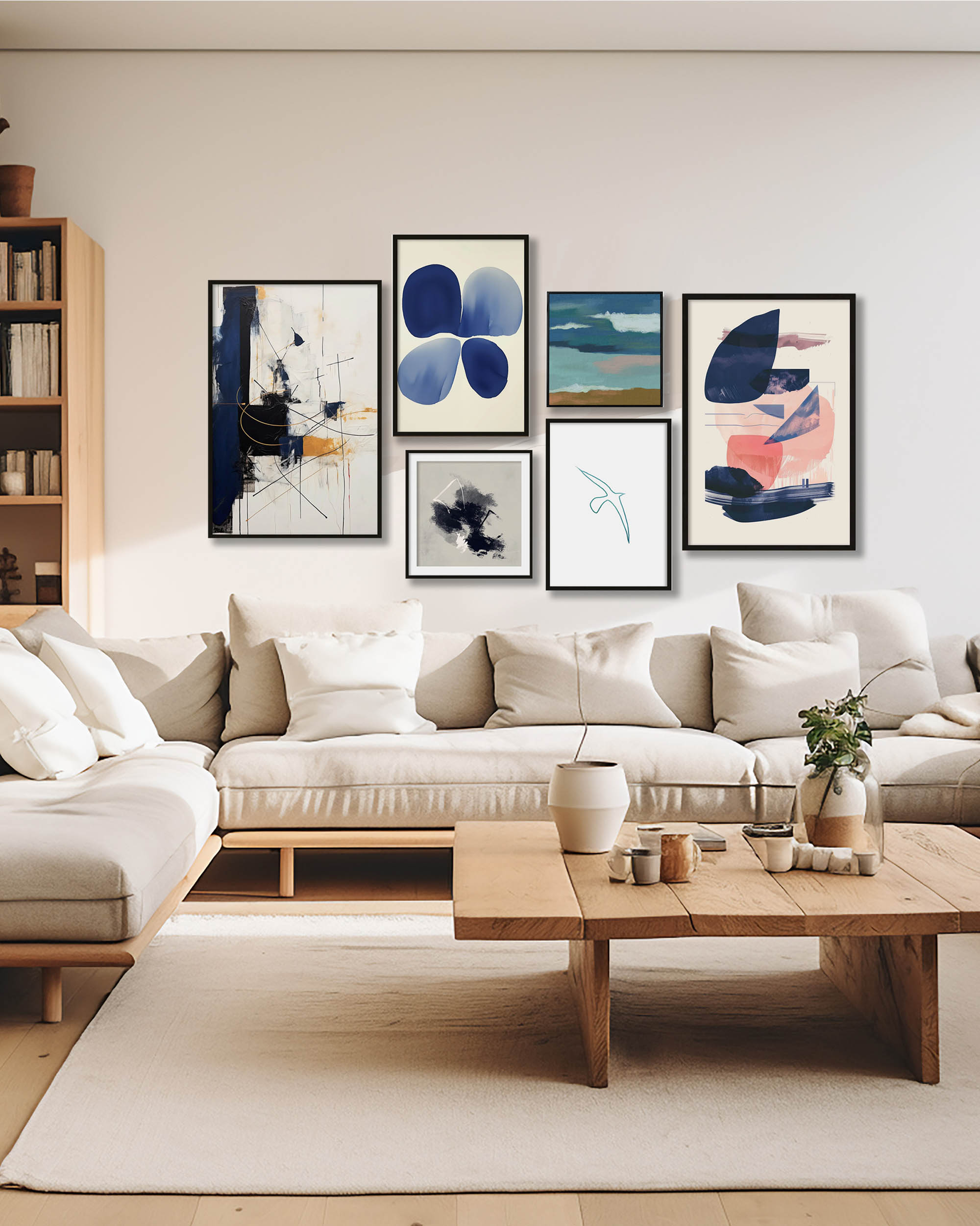 gallery wall living room art prints framed art prints UK 