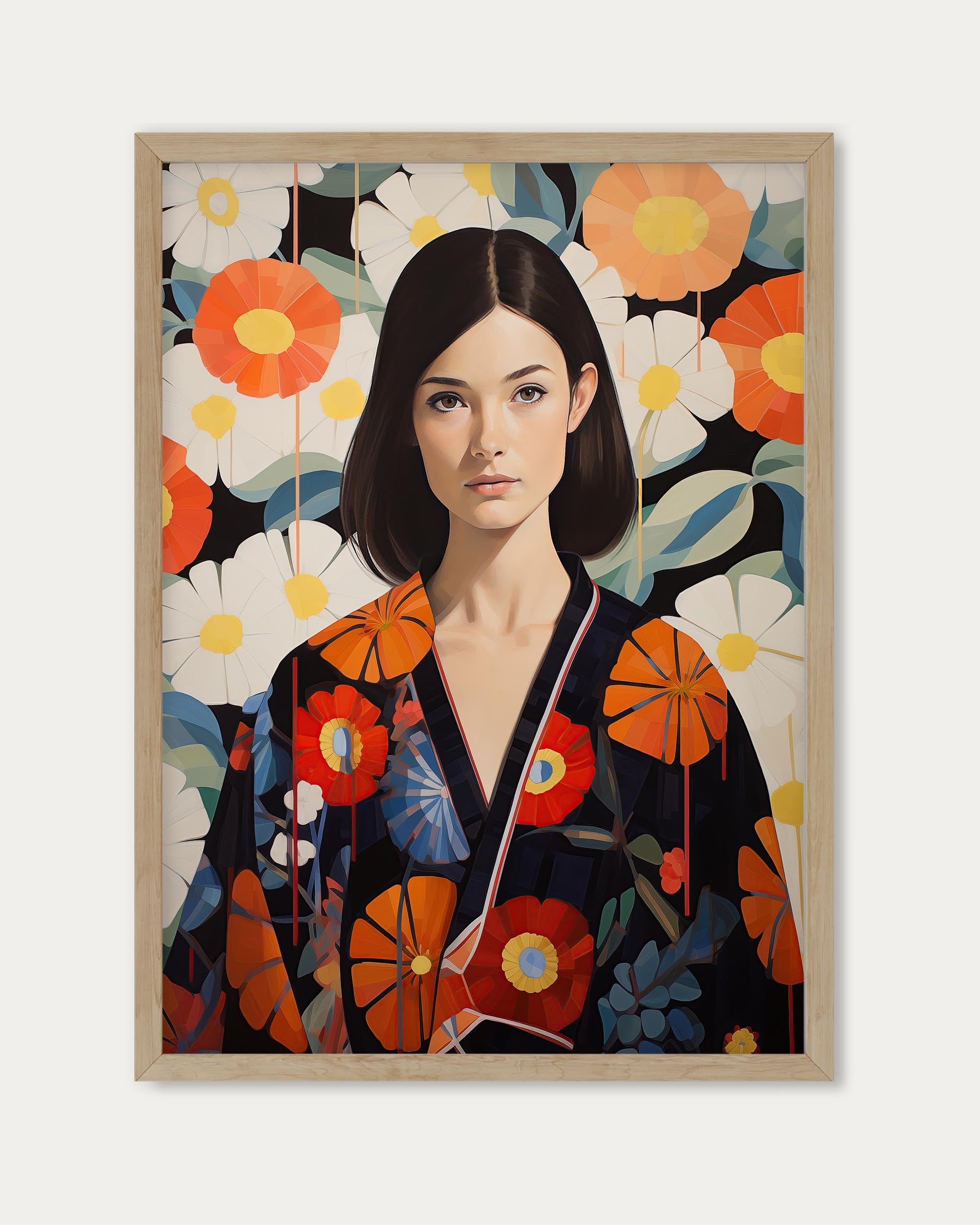 Floral Japandi Wall Art Print