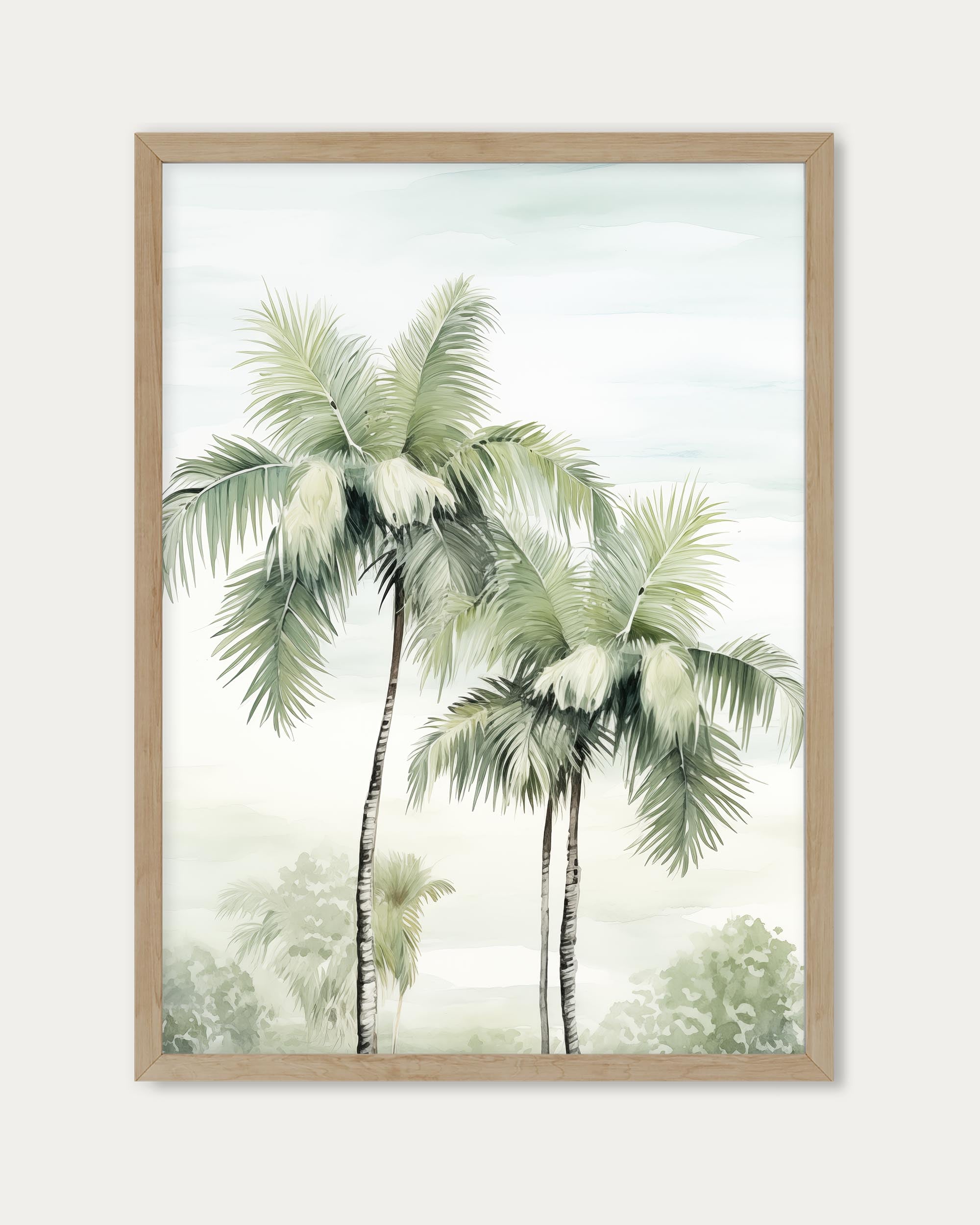 Two Palm Trees Wall Art Print