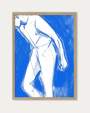 Blue Sketch Art Print