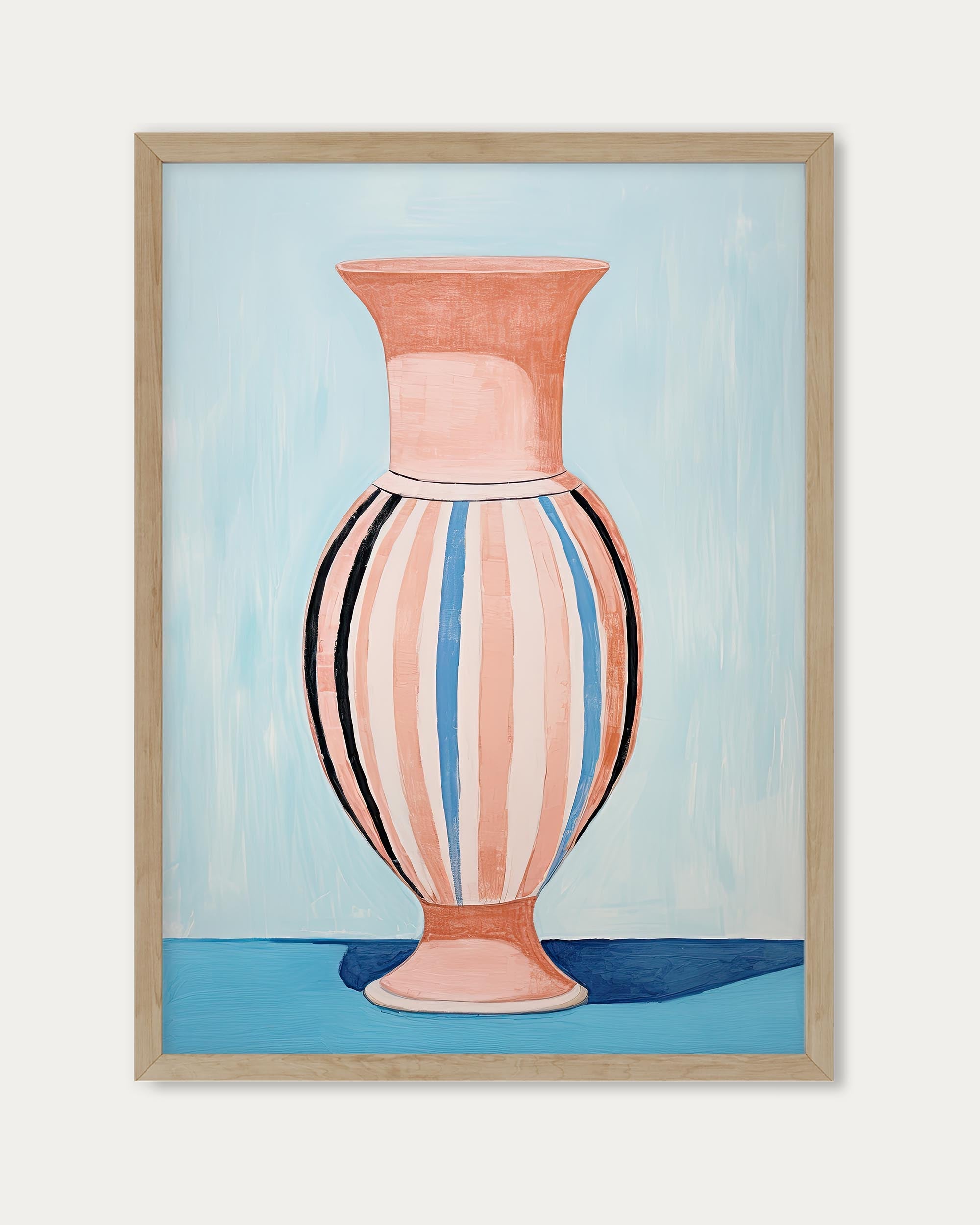 Stripy Vase II Wall Art Print