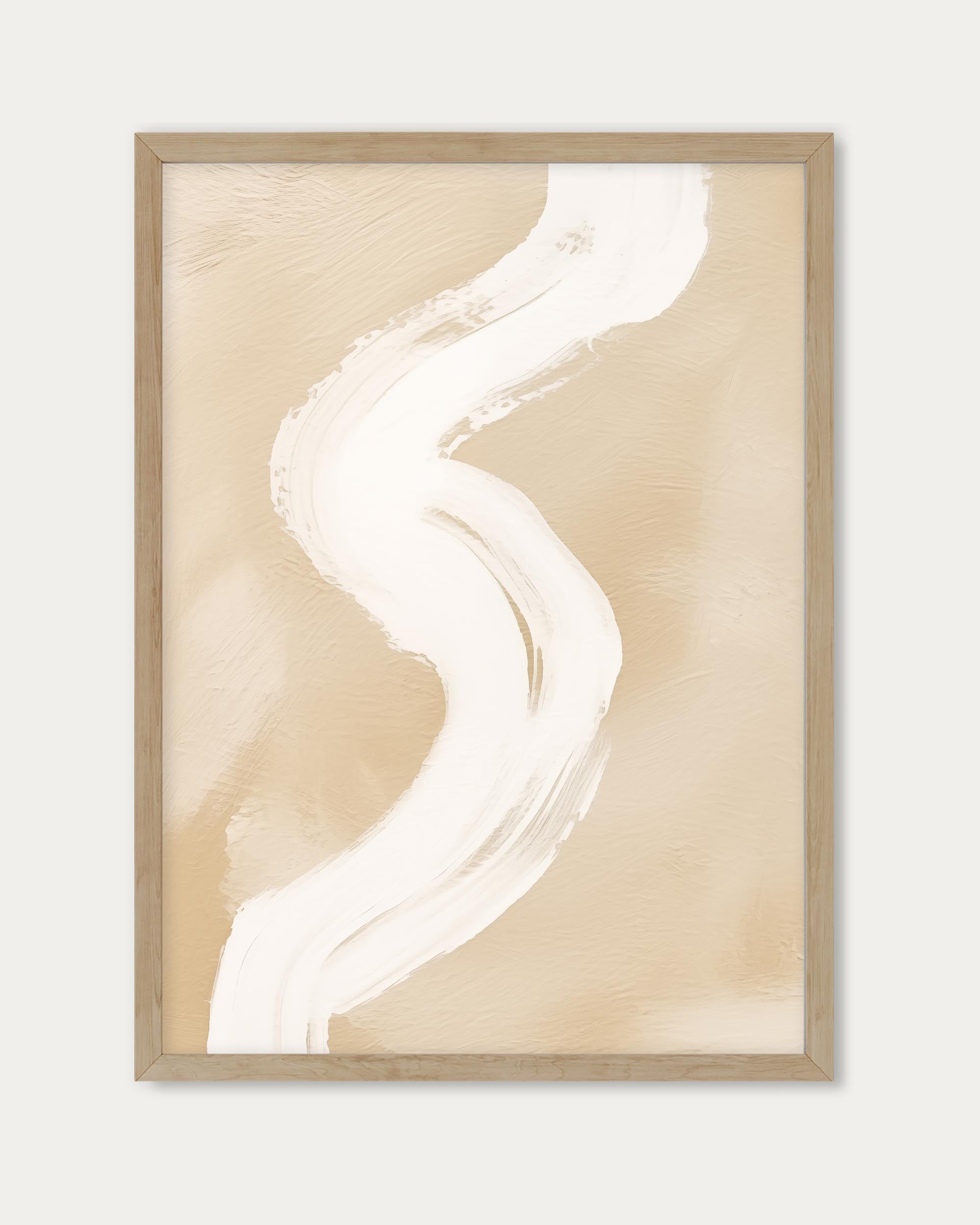 White Brushstroke Art Print