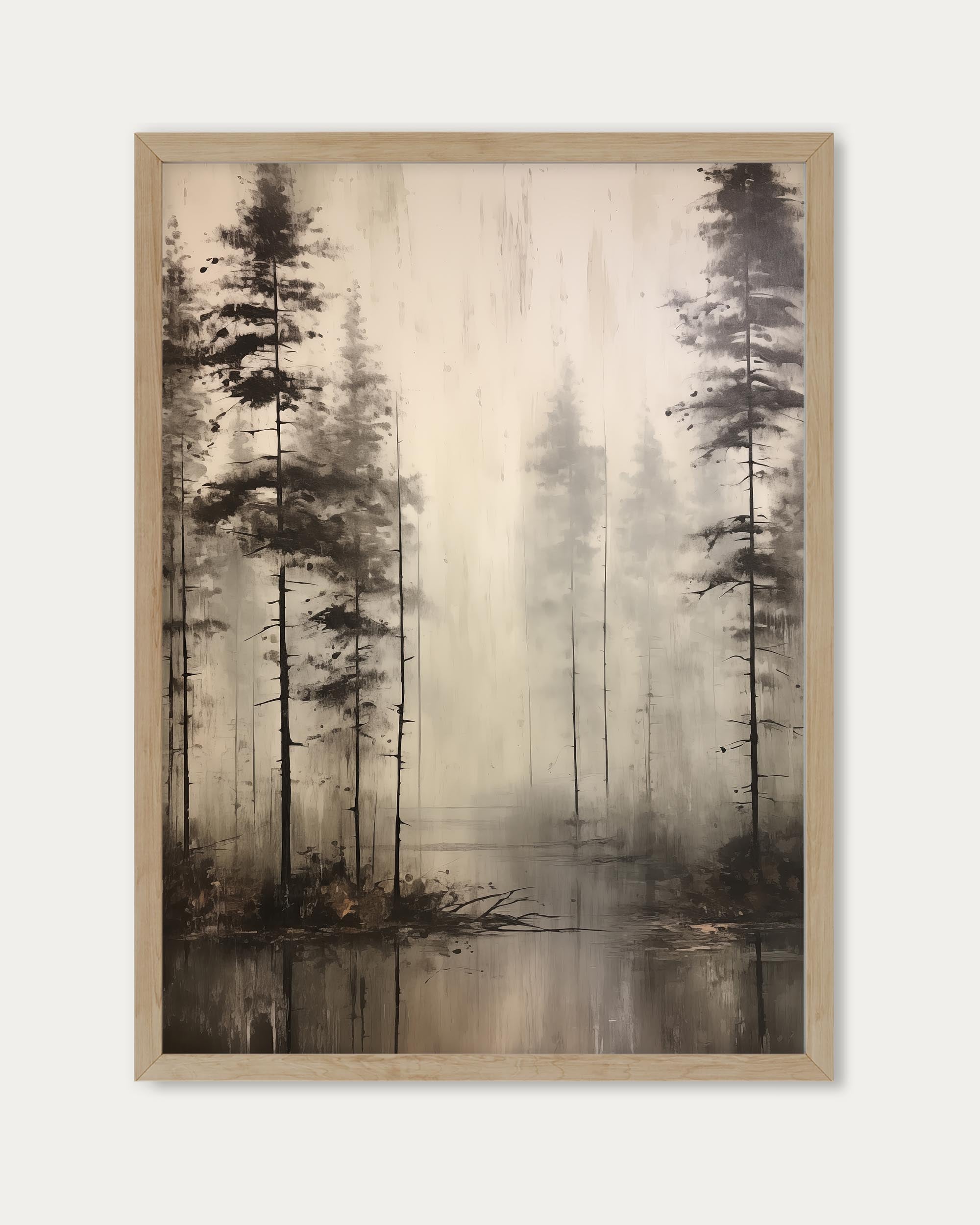 Foggy Lake Wall Art Print