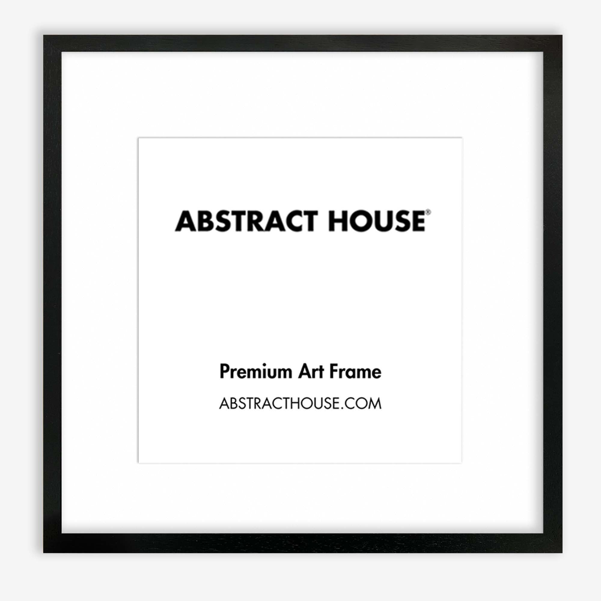 100x100 cm Wooden Frame-Black-70 x 70 cm / 27.5 x 27.5 Inches-Abstract House