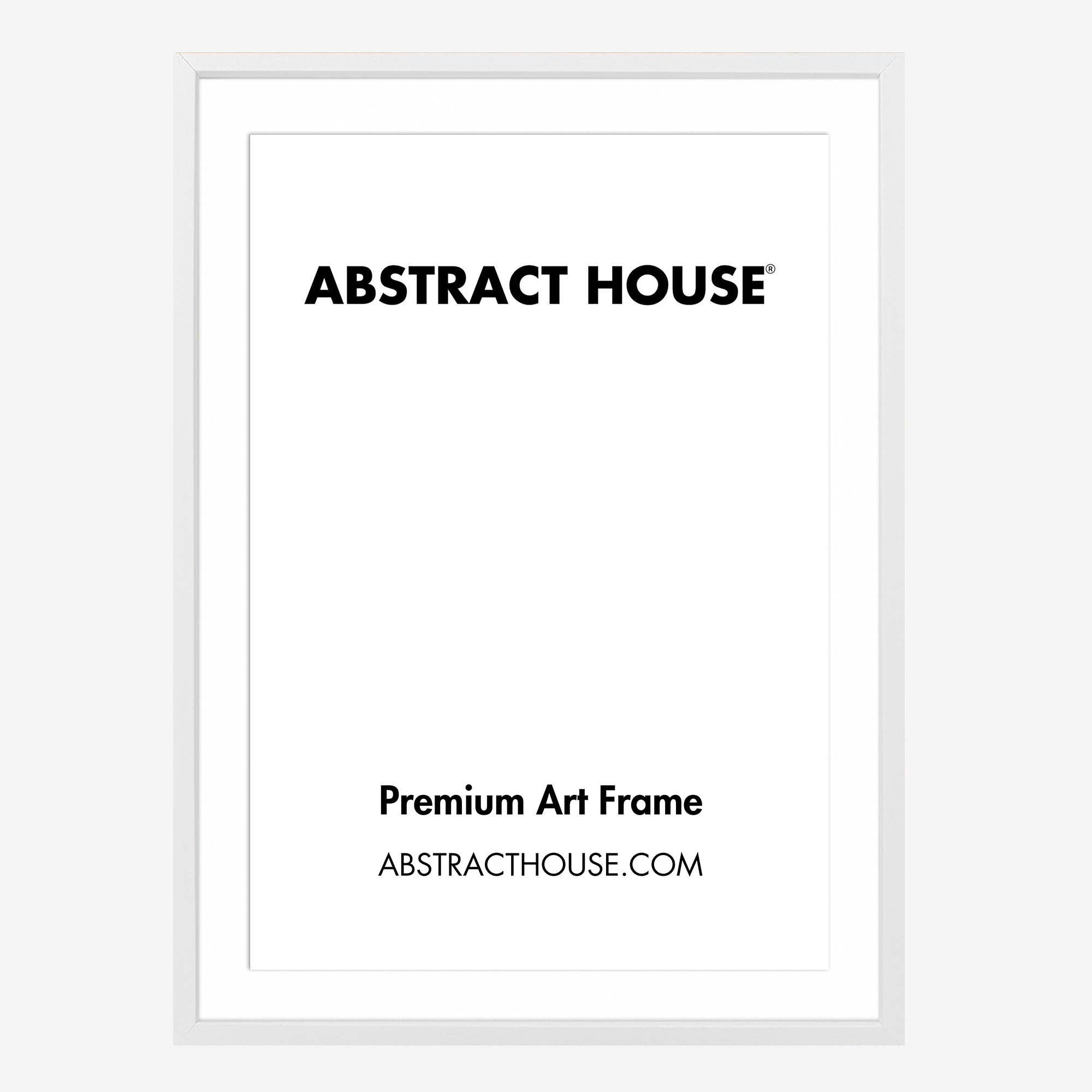 100 x 70 cm Wooden Picture Frame-White-60 x 90 cm-Abstract House